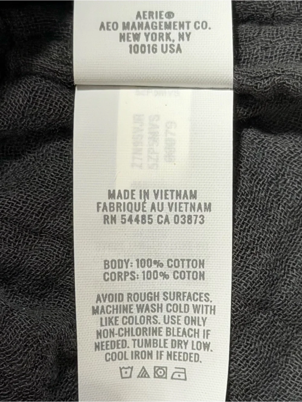 aerie Black Tie-Front Peplum Camisole